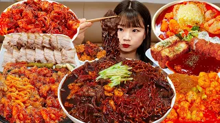 🍲한우짜파게티,집코바,낙지보쌈,갈비찜,솥밥,해물찜🍻 90만 기념! 아픈 날엔😥 미짱픽 레전드 요리&먹방 모음 정주행😇 MUKBANG ASMR EATINGSHOW REALSOUND