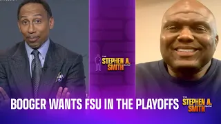 Stephen A and Booger McFarland discuss the College Football Playoff, debate on Florida State