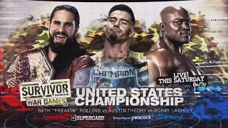 Seth Rollins vs. Austin Theory vs. Bobby Lashley: Survivor Series War Games - Official Match Card