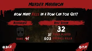 Friday the 13th: Killer Puzzle_MURDER MARATHON 30 KILLS TROPHY...it took 2 hours