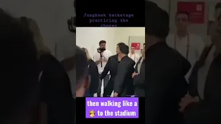 Jungkook backstage before his performance at the Opening Ceremony  of FIFA World Cup Qatar 2022