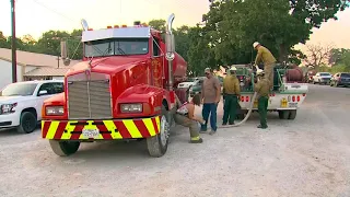 Wildfire forces families to evacuate