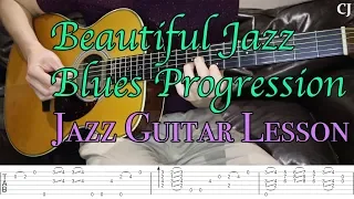 Beautiful Acoustic Jazz Blues Progression (With Tab) | Watch and Learn Guitar Lesson
