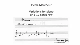 New music for piano : variations on a 12 notes row - augmented version