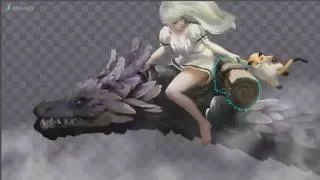 girl dragon animation spine