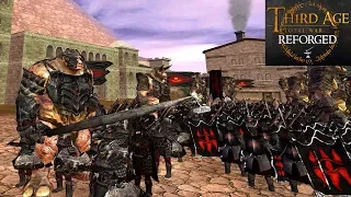 SAURONS MINIONS HOLD A CITY OF MEN (Siege Battle) - Third Age: Total War (Reforged)