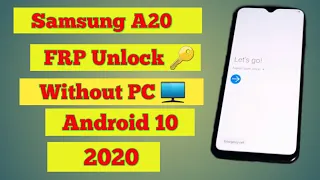 Samsung A20 Frp Bypass Android 9 Pie U7 | Samsung A20/A30/A50 Google Account Bypass Without PC 2020