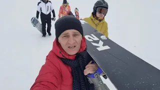 Катание на лыжах и сноуборде в г.Арсеньев 22 февраля 2021 года