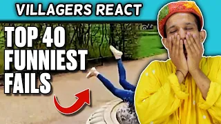 Villagers React To Totally Random Funny Videos ! Tribal People React To  Funny Moments Caught On Cam