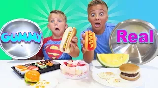 The Candy Food VS Real Food SWITCH UP Game!