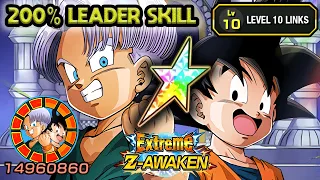 200% LEADER SKILL! 100% EZA AGL LR TRUNKS & GOTEN LEVEL 10 LINKS! Dragon Ball Z Dokkan Battle