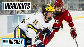 Harvard at Michigan | Highlights | Big Ten Men's Hockey | Nov. 25, 2022