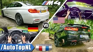 BMW M4 Competition vs Chevrolet Camaro SS | ACCELERATION TOP SPEED Exhaust SOUND & POV by AutoTopNL