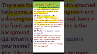 Ielts speaking part 1 home accommodation