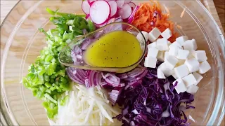 This Cabbage Salad is 100% Healthy-Delicious Cabbage Salad Recipe | I can't stop eating this salad!