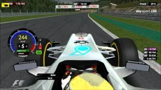 rFactor F1 Spa Francorchamps 2011 Onboard BELGIUM DRS KERS Driver Virtual Eder Belone