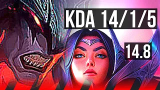 AATROX vs IRELIA (TOP) | 14/1/5, 66% winrate, Legendary | EUW Master | 14.8