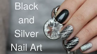 Black and Silver Nail Art - Черный и серебро, стемпинг Major Dijit
