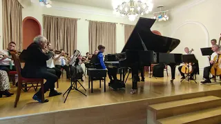Haydn: piano concerto No. 11 in D major II. mvt | Máté Balogh (9 y/o)
