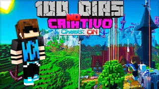 SOBREVIVI 100 DIAS SENDO CRIATIVO NO MINECRAFT SURVIVAL