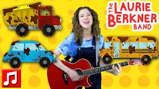 "Wash It" by The Laurie Berkner Band | Car, Truck, Bus Song | For Kids | Car Wash, Vehicles, Cleanup