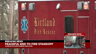 Armed Kirtland man arrested after standoff with police as barn goes up in flames