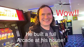 Full arcade in his house! you won't believe this!
