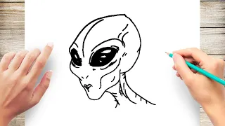 How to Draw an Alien Face Step by Step