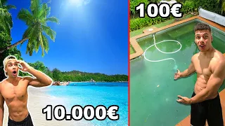 10.000€ URLAUB VS 100€ URLAUB !!! | Kelvin und Marvin