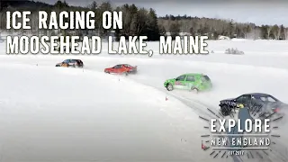 Drifting Cars on Frozen Water | Ice Racing on Moosehead Lake, Maine