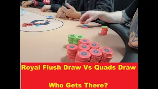 My Royal Flush Draw Vs His Quads Draw - Who Will Get There? PLO VLOG39