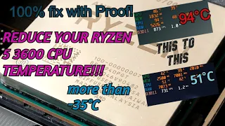 How to reduce your AMD ryzen 5 3600 temperature (any 3000 series) 100% fix with proof!!