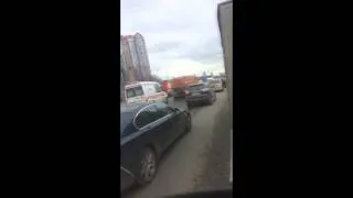 Авария ДТП Лобовое Столкновение С Пассажирским Автобусом Кутузовский пр-т