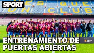 Así FUE el ENTRENAMIENTO del FC BARCELONA en el CAMP NOU rodeado de AFICIONADOS 😍