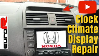 Honda Accord Top Display - Clock / Climate Repair & Center console removal (EURO R)