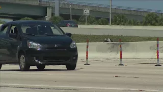 Numerous crashes reported on I-95 after express lane poles installed