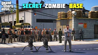 GTA 5 : MICHAEL'S SECRET MILITARY ZOMBIE BASE || BB GAMING