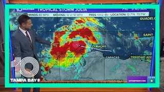 Tracking the Tropics: Tropical Storm Julia forms in the Caribbean