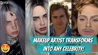 Incredible Makeup Artist transforms into ANY celebrity!