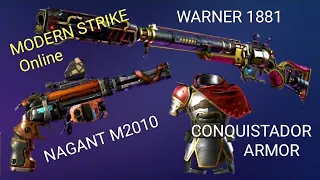 WARNER 🆚️ NAGANT | Conquistador Armor | MODERN STRIKE Online 💥 Gameplay