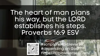 Proverbs 16:9 ESV  The heart of man plans his way, but the LORD establishes his steps. Depend on God