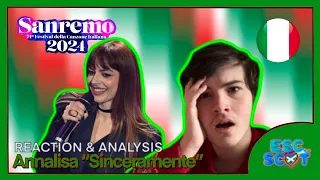 Annalisa "Sinceramente" (Sanremo 2024) 🇮🇹 | REACTION | Eurovision 2024