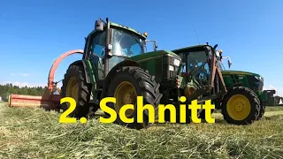 Oldtimerhäckseln, der 2. Schnitt kommt ins Silo