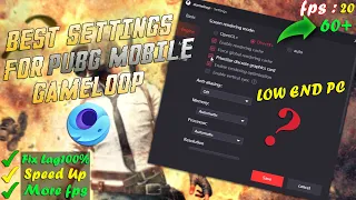 How To Fix Lag In PUBG MOBILE Gameloop - Gameloop Lag Fix Settings For 2GB Ram/4GB Ram 🔧 No Lag 2021