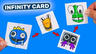 Rainbow Friends Magic Infinite Card. EASY Crafts for RAINBOW FRIENDS fans. Easy Paper Craft IDEAS