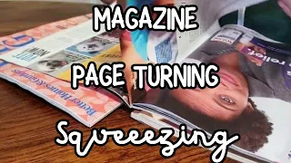 Page Turning Squeezing ASMR - Page Turning Magazines ASMR