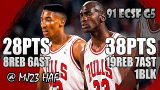 Michael Jordan & Scottie Pippen Highlights vs 76ers (1991 ECSF G5) - 66pts Total! Unstoppable DUO!