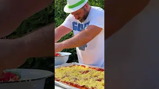 A Brutal Azerbaijani Man Cooked the World's Biggest Pizza! Relaxing Cooking High in the Mountains