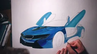 NEW GULLWING!? BMW i8 Drawing