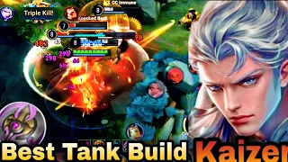 KAZIER WILL BE UNSTOPPABLE WHEN YOU USE TANKY BUILD!! | KAISER GAMEPLAY ~ HONOR OF KINGS